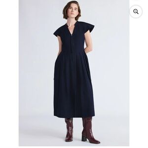 Navy Blue Midi Dress
